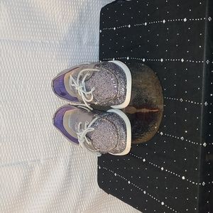 Sperry  Ladies Purple Sparkly Boat shoes